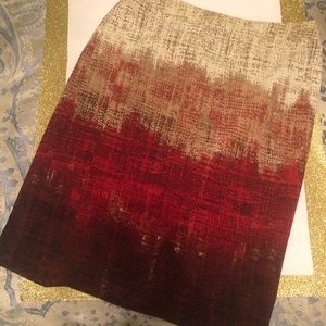 Multi Colored Print Pencil Skirt